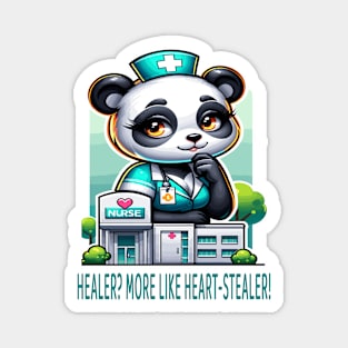 Heart Stealing Panda Nurse, Healing With Love Magnet