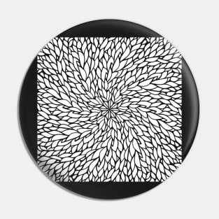 Black and White Petal Cyclone Pin