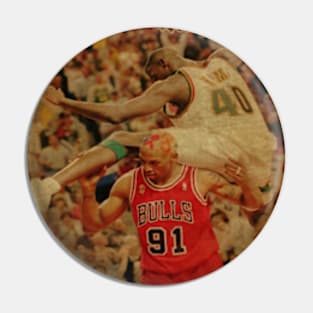 Dennis Rodman vs Shawn Kemp Vintage Pin