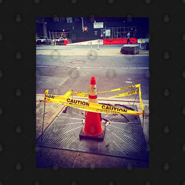 Caution, Manhattan, NYC by eleonoraingrid