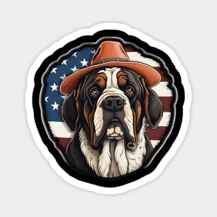 Saint Bernard 4th of July Magnet