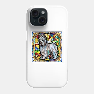 Stained Glass Skye Terrier Phone Case