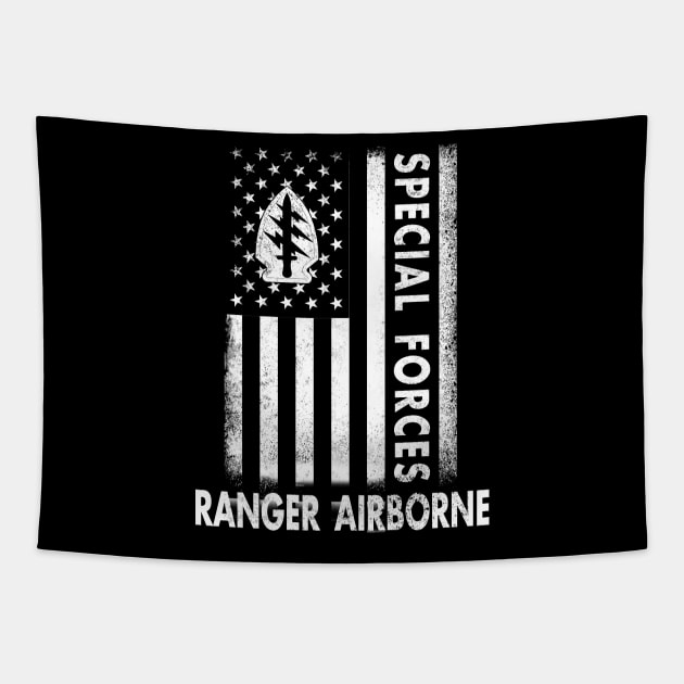 US Army - Special Forces Ranger Airborne Tapestry by Otis Patrick