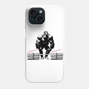 Gorilla Lifting Boxes of Pizza Funny Phone Case