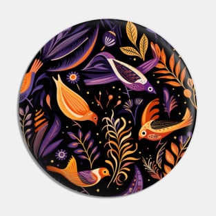 Australian Native Aboriginal Birds Pattern Pin