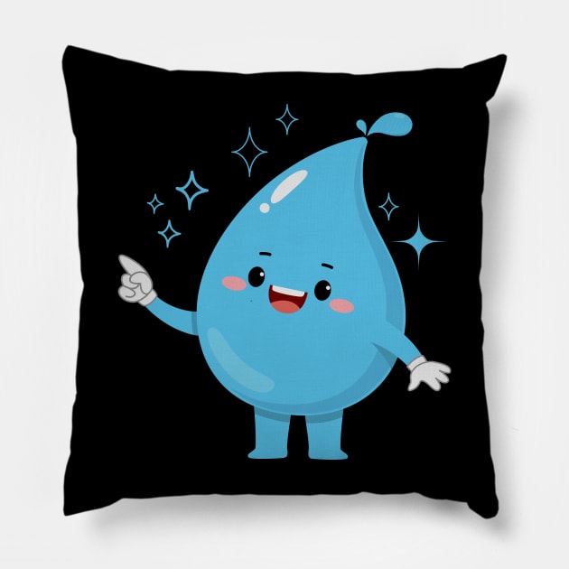 Water Droplets Pillow by Kings Court