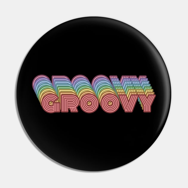 Retro 3D 60s Gift Vintage Groovy Disco 70s Gift Pin by MintedFresh