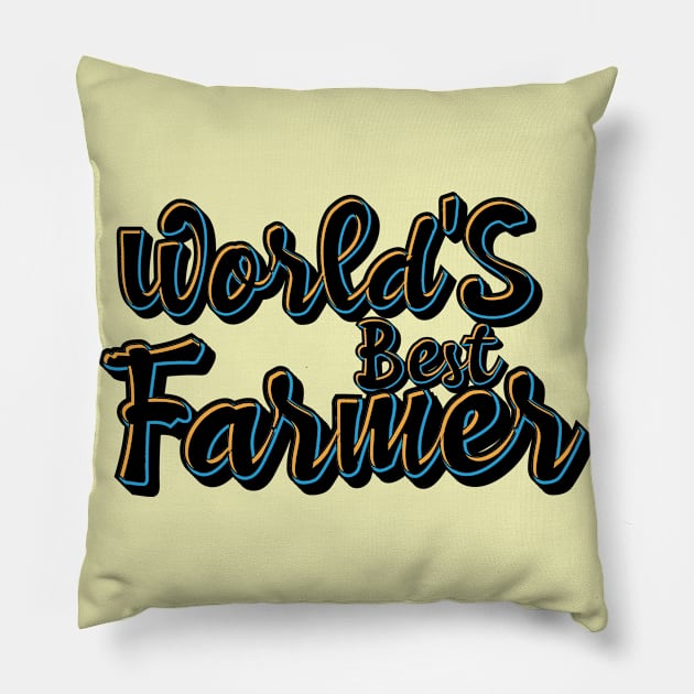 World's Best Farmer Pillow by Eldorado Store