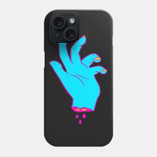Blue Zombie Hand Sticker Phone Case