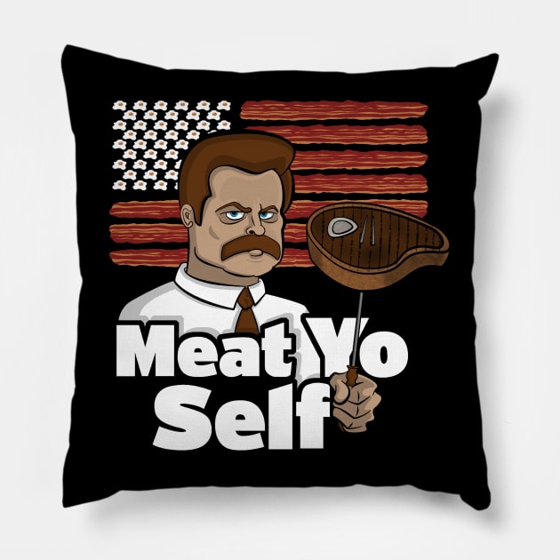 Meat Yo Self Pillow by jayveezed