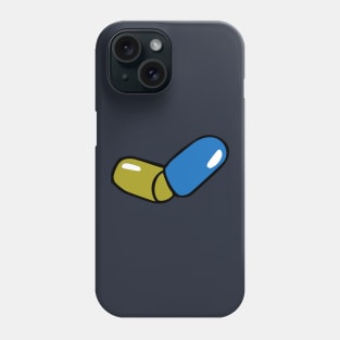 PILL BLUE YELLOW Phone Case