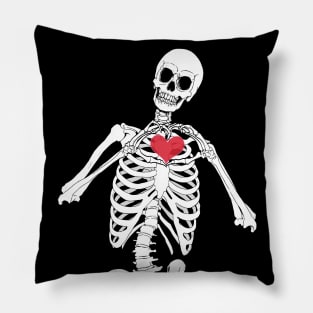 Skeletal Heart Pillow