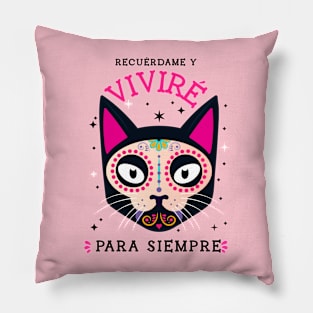 dia de los muertos cat Pillow