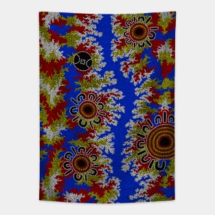 Aboriginal Art - Waterhole Dreaming Corela Tapestry