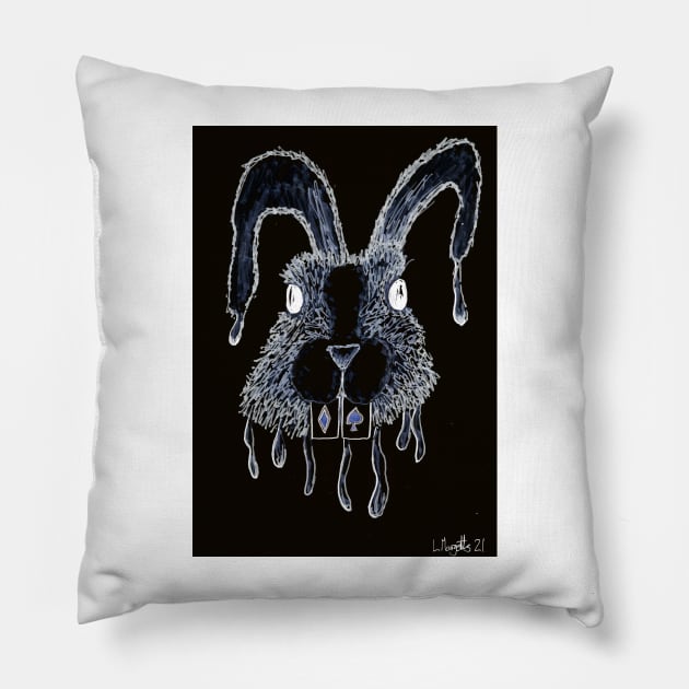Lucky Rabbits Head i Pillow by LukeMargetts