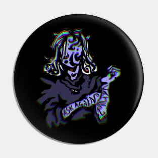 Ask Again Later. Glitchcore Cloud Purple Pin