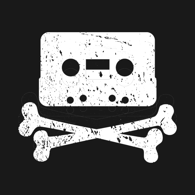 Cassette Tape Cross Bones by Oolong