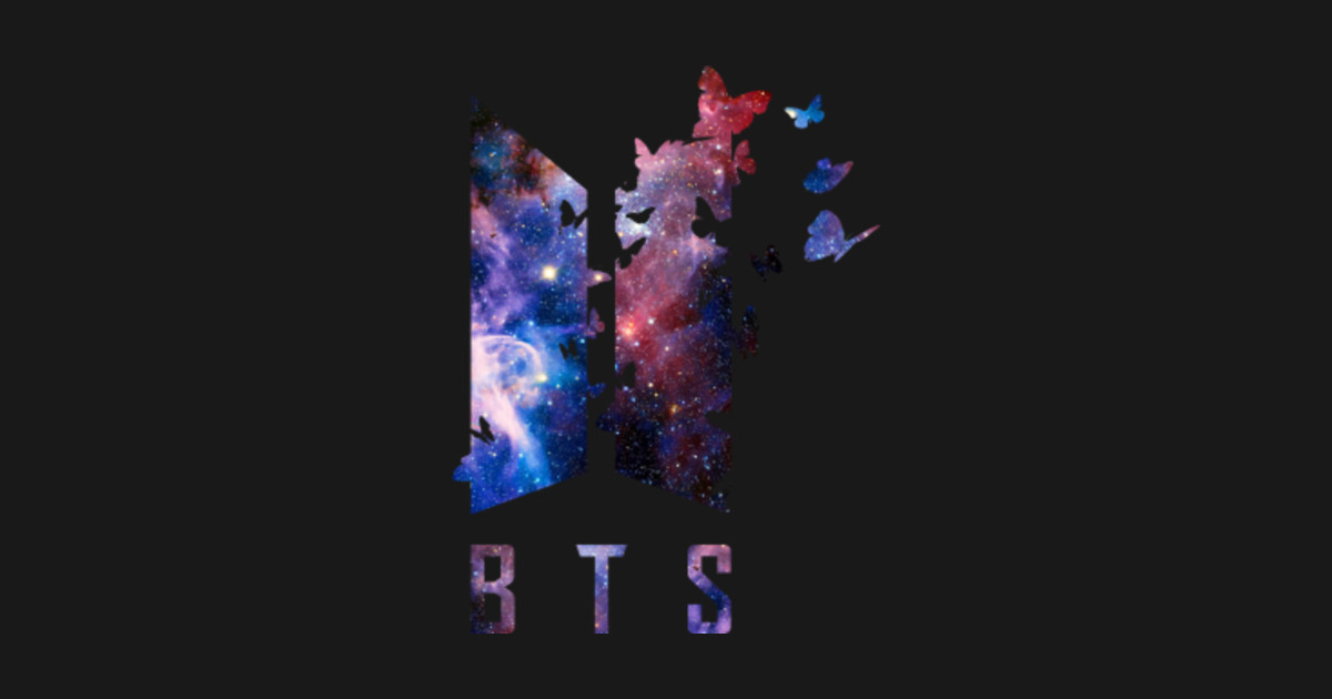 BTS - Wings logo with destructive butterfly (colored galaxy) | Army