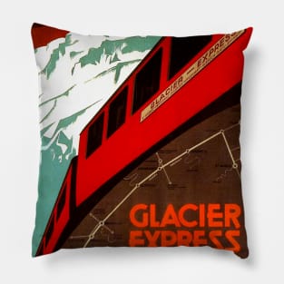 Vintage Travel - Glacier Express Pillow