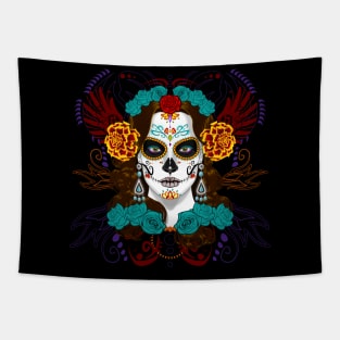 Day of Dead Catrina Face Tapestry