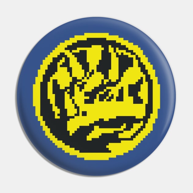 Blue Ranger 8 bit pixelart Pin by Cinestore Merch