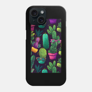 Cactus man gift art design Phone Case