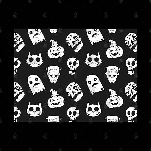 Cute cartoon pattern for Halloween by twotwentyfives