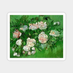 Still Life: Pink Roses by Vincent van Gogh Magnet