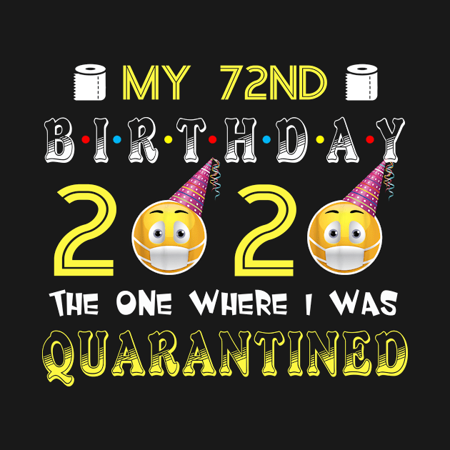 my 72nd Birthday 2020 The One Where I Was Quarantined Funny Toilet Paper by Jane Sky