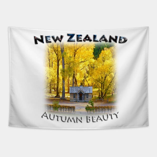 New Zealand - Arrowtown Autumn Beauty Tapestry by TouristMerch