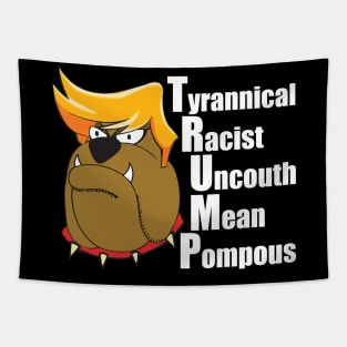 Funny Anti Trump Political Cartoon Tapestry