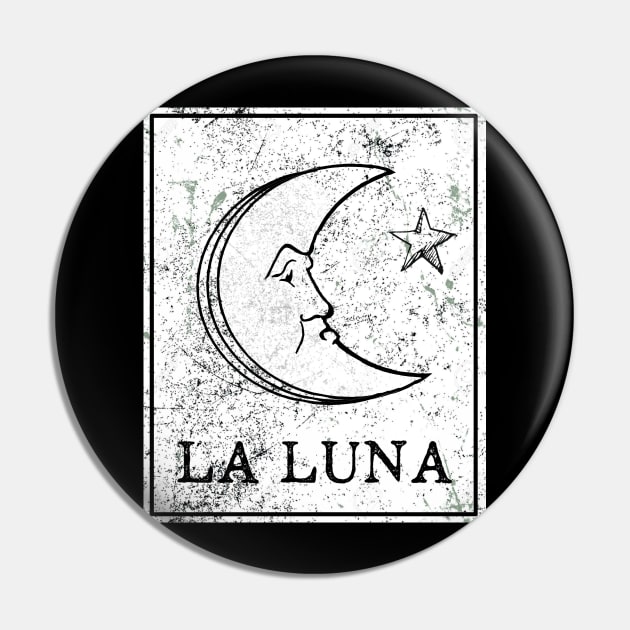 La Luna Loteria Mexican Tarot Card Pin by ballhard