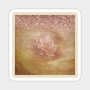 Antique Rose Gold Glitter Magnet