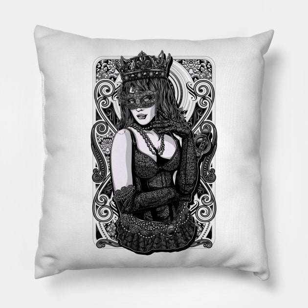 Tattoo Queen Design Pillow by SybaDesign