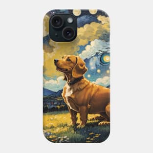 Starry Night Dachshund  Dog , Van Gogh Dachshund Art Phone Case