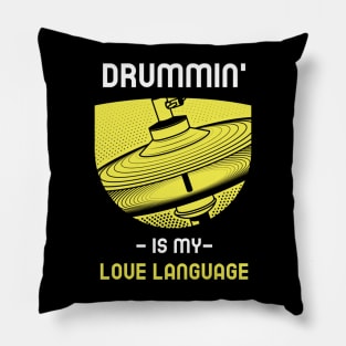 Music is life drummer for music lovers T-Shirt Pillow