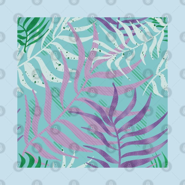 Purple Tropical Leaves Pattern by Suneldesigns