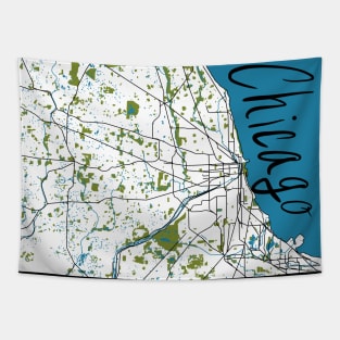 Chicago Map Tapestry