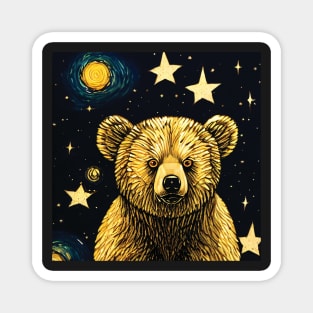 Story book bear with Stars at Night Magnet