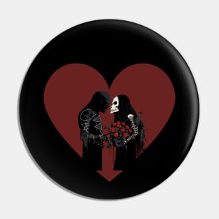 Valentines Day, black metal, minimalistic heart, norwegian black metal Pin