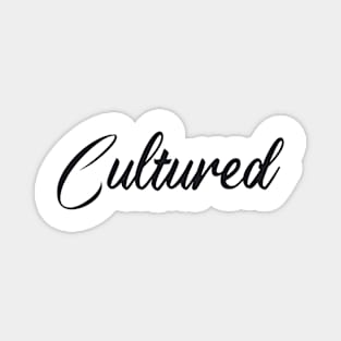 Cultured Black Text Magnet