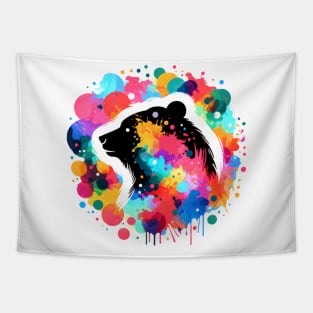 Color Splash Bear Tapestry