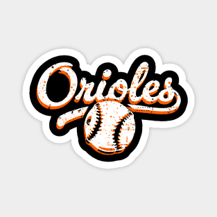 Retro Orioles offset Magnet