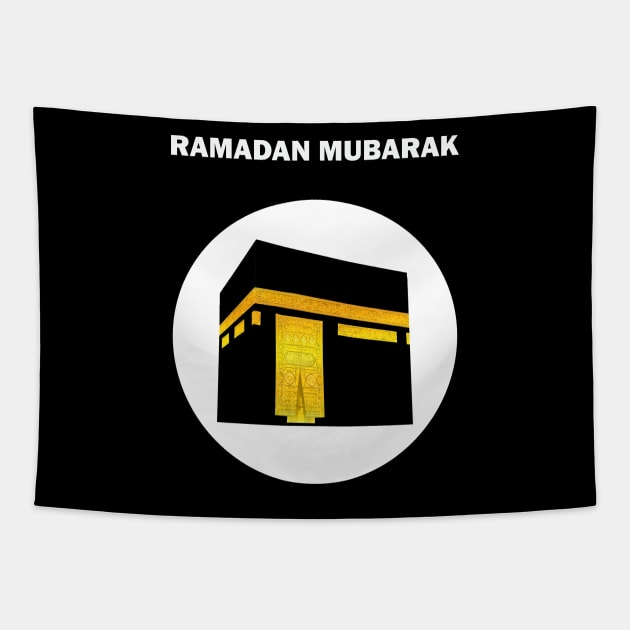 Ramadan Mubarak Ramadan Kareem Kaaba al-Kaʿbah al-Musharrafah Great Mosque of Mecca Ka'bah Gift Tapestry by Amazing Arts