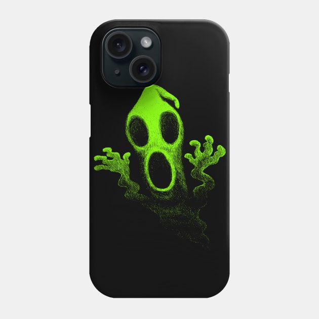 Moaning Ghost - Green Phone Case by jitterteez