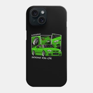 Nissan Skyline GTR R34, JDM Car Phone Case