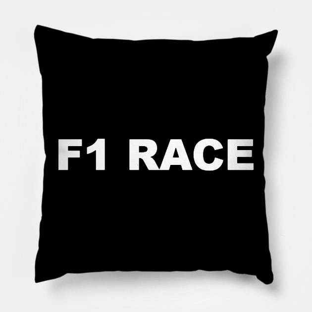 F1 RACE TYPOGRAPHY WORD TEXT WORDS Pillow by Mandalasia