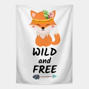 Cute baby fox Tapestry