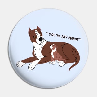 Father and Son Dogs Pin