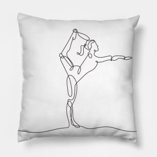 One Line Drawing Yoga Pillow